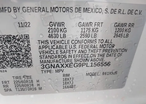 3GNAXXEG9PL156556